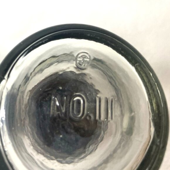 Vintage Glass Spice Bottles Shakers Jars Wood Lids Lot of 2 Marked Apothecary - Picture 4 of 4